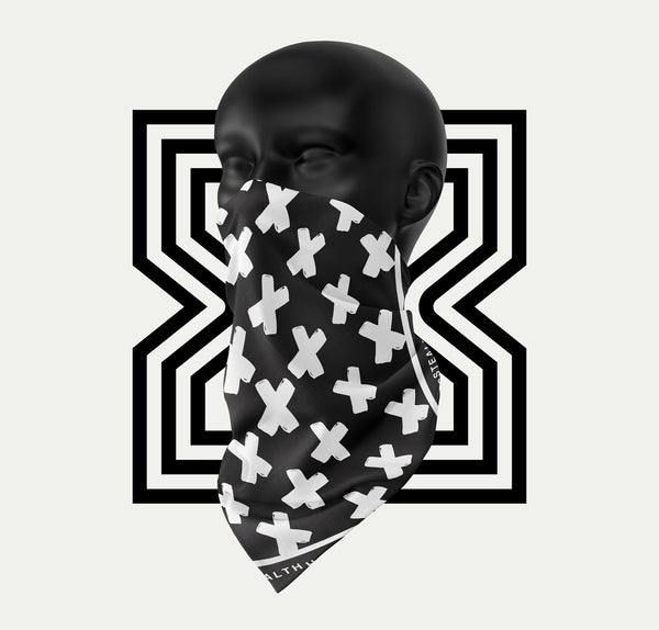 Big X Black Bandana