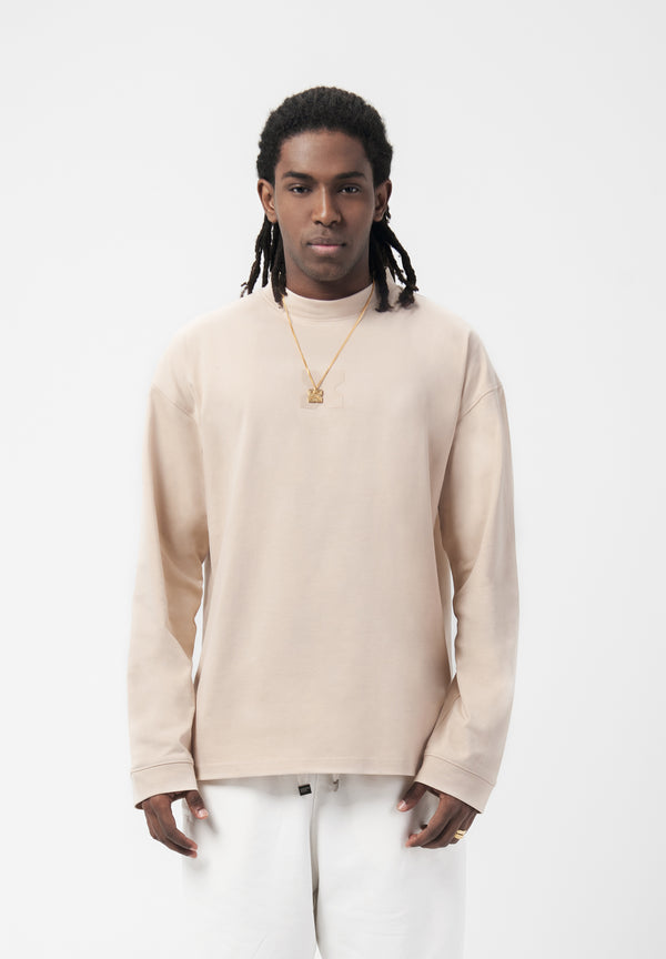 COTTON LONG SLEEVE TEE - PEARL BUSH