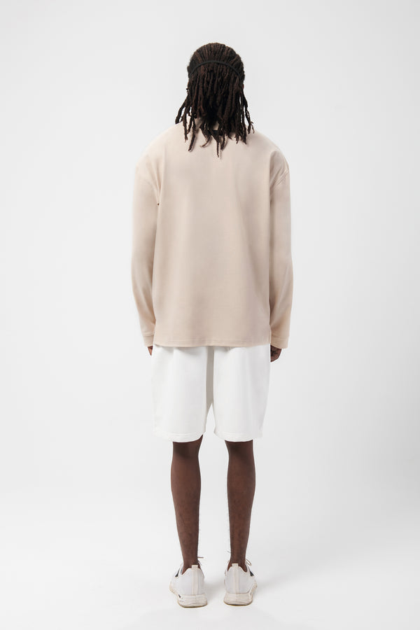 COTTON LONG SLEEVE TEE - PEARL BUSH