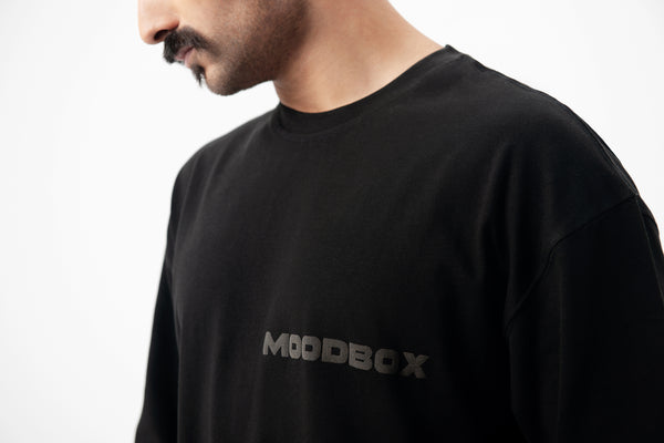 OVERSIZED MIDWEIGHT COTTON T-SHIRT - BLACK