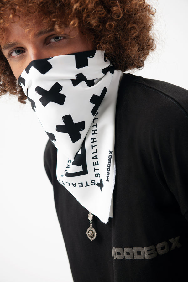 Big X White Bandana