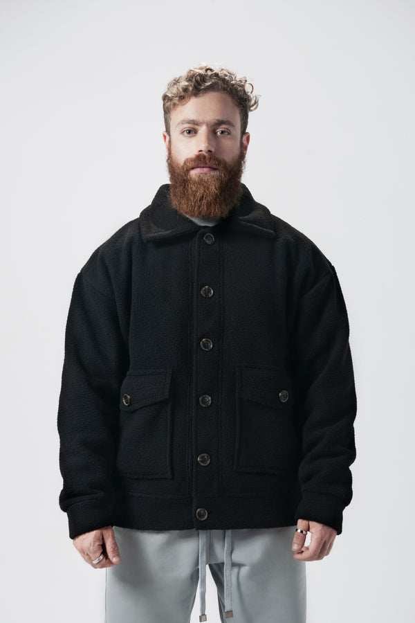 SOULGUARD SHERPA JACKET - DARK VOID